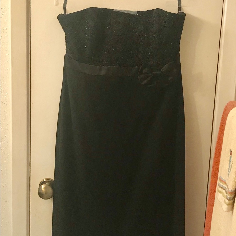 Black strapless formal dress size 14